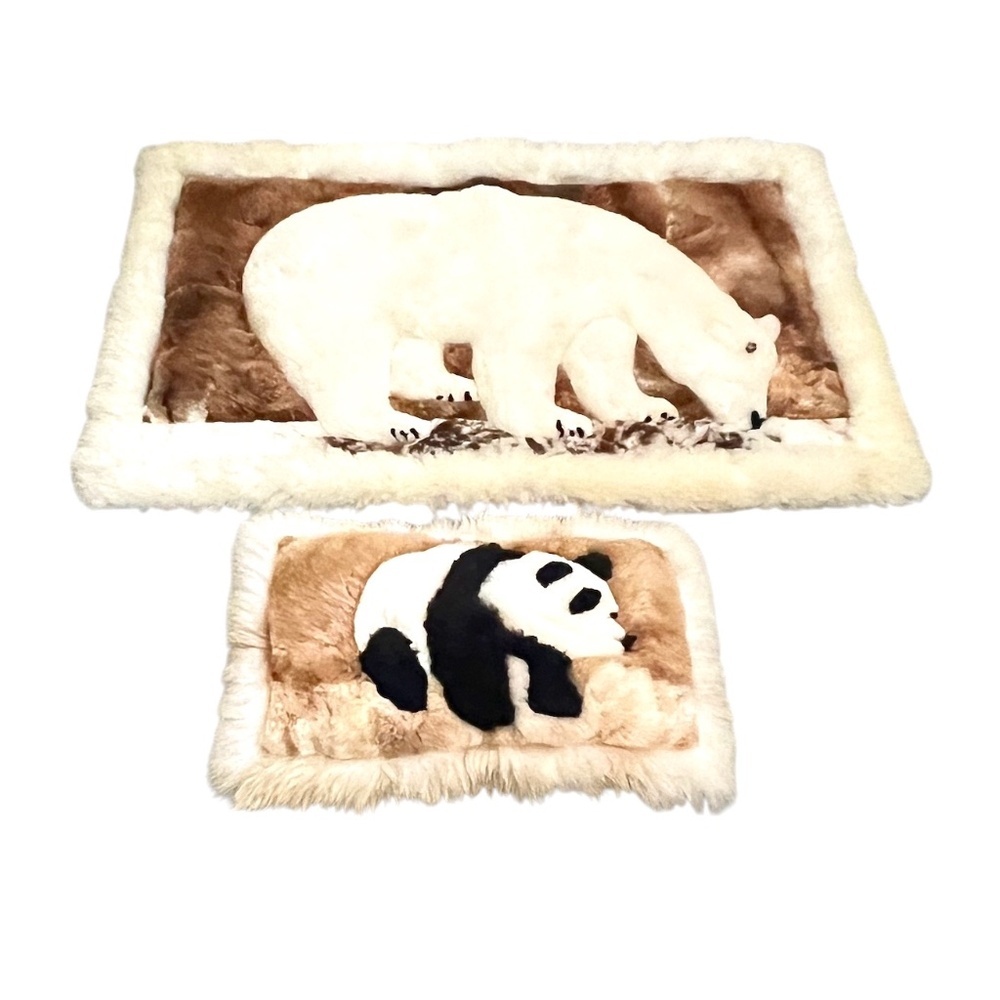 Alpaca Fur POLAR BEAR Soft Tapestry, Pillow Case & Rug Wall Hanging, NWOT
